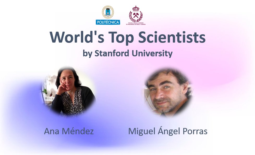 minasenergiaupm's tweet photo. 🎉¡Orgullo para la #familiaMinera #somosUPM!
Ana Méndez y Miguel Ángel Porras profesores @minasenergiaupm entre los investigadores @La_UPM #WorldTopScientists de @Stanford 
Excelencia académica que trasciende fronteras 🌍
➡️ https://t.co/rpRfeS5aBX
#universidad #ingeniería https://t.co/fDHy1xmsoY