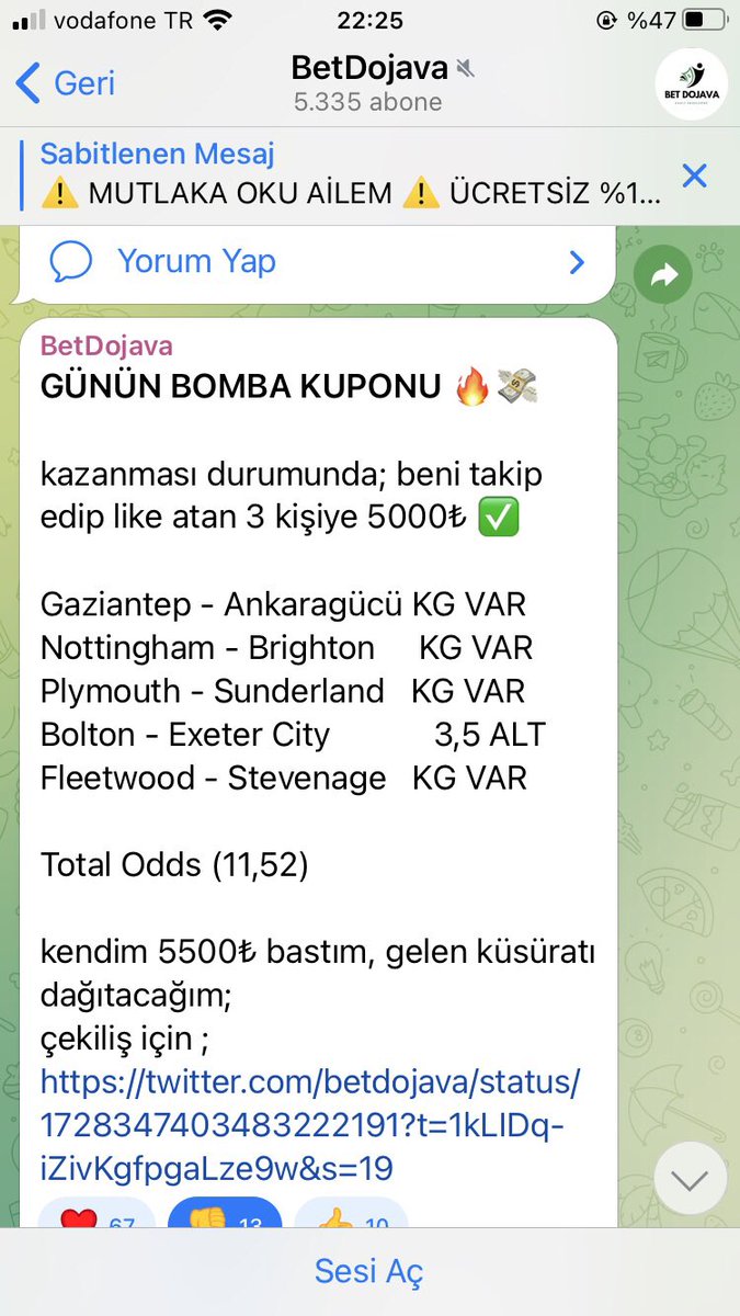 Kayra89090773's tweet photo. @betdojava Dünkü gibimi 😂😂Bolton maçı 7.0 bitti 😂😂 https://t.co/08lheK7uJL
