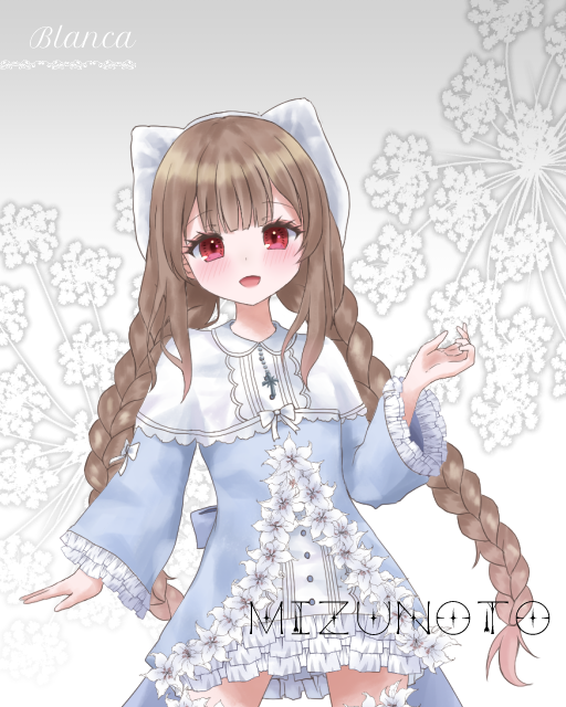 メインキャラの顔見せ、最後はもう1人のヒロインです。名前はブランカちゃん とても明るくて、可愛くて、まっすぐな子。イメージカラーは #ゲーム制作 #イラスト