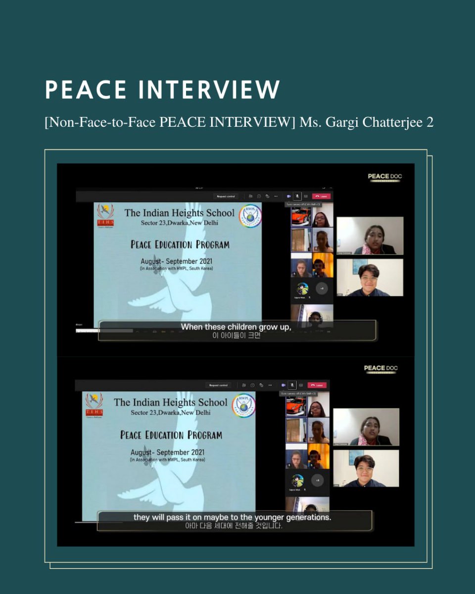 HWPL_PR_SE's tweet photo. #PEACEINTERVIEW
Through Indian Heights School teacher Gargi Chatterjee, we hear various and practical stories about the impact of the HWPL Peace Education Program taking place in India on both teachers and students.
https://t.co/EUKAjmVc63
#HWPL #HWPLPeaceAcademy #India https://t.co/HSkLGrFdsO