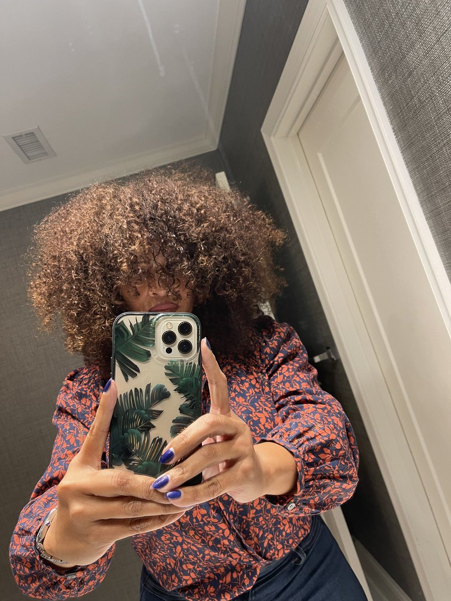 The hair was “hairing” yesterday. Curly girls understand … the days are rare when the hair actually does what you intended it to do. Natural hair is definitely not easier hair.  

#naturalhair #curlyhair #curls #coils #hair #naturallycurly #rezocut #ringlets