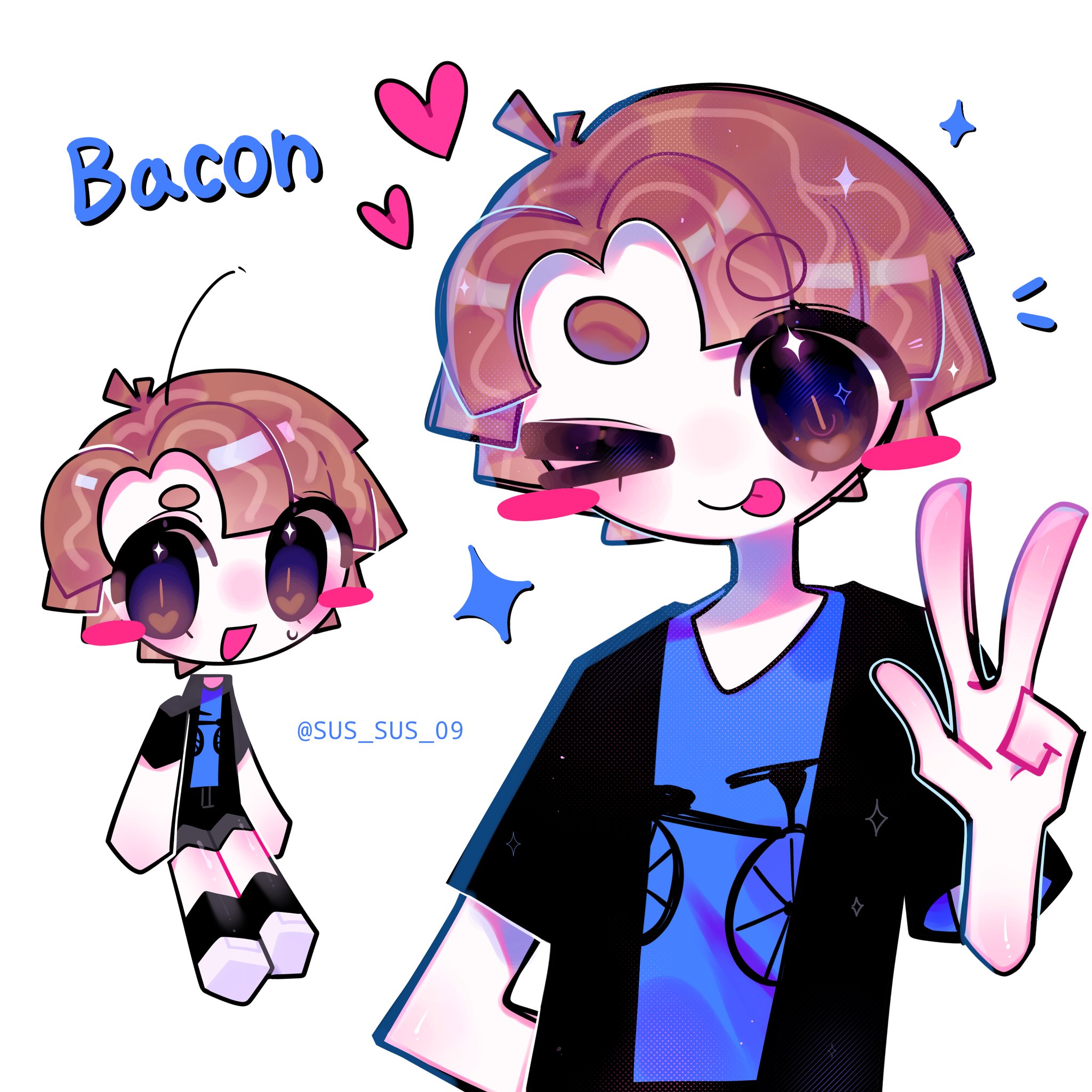 36728 on X: #robloxart Roblox.. Bacon  / X