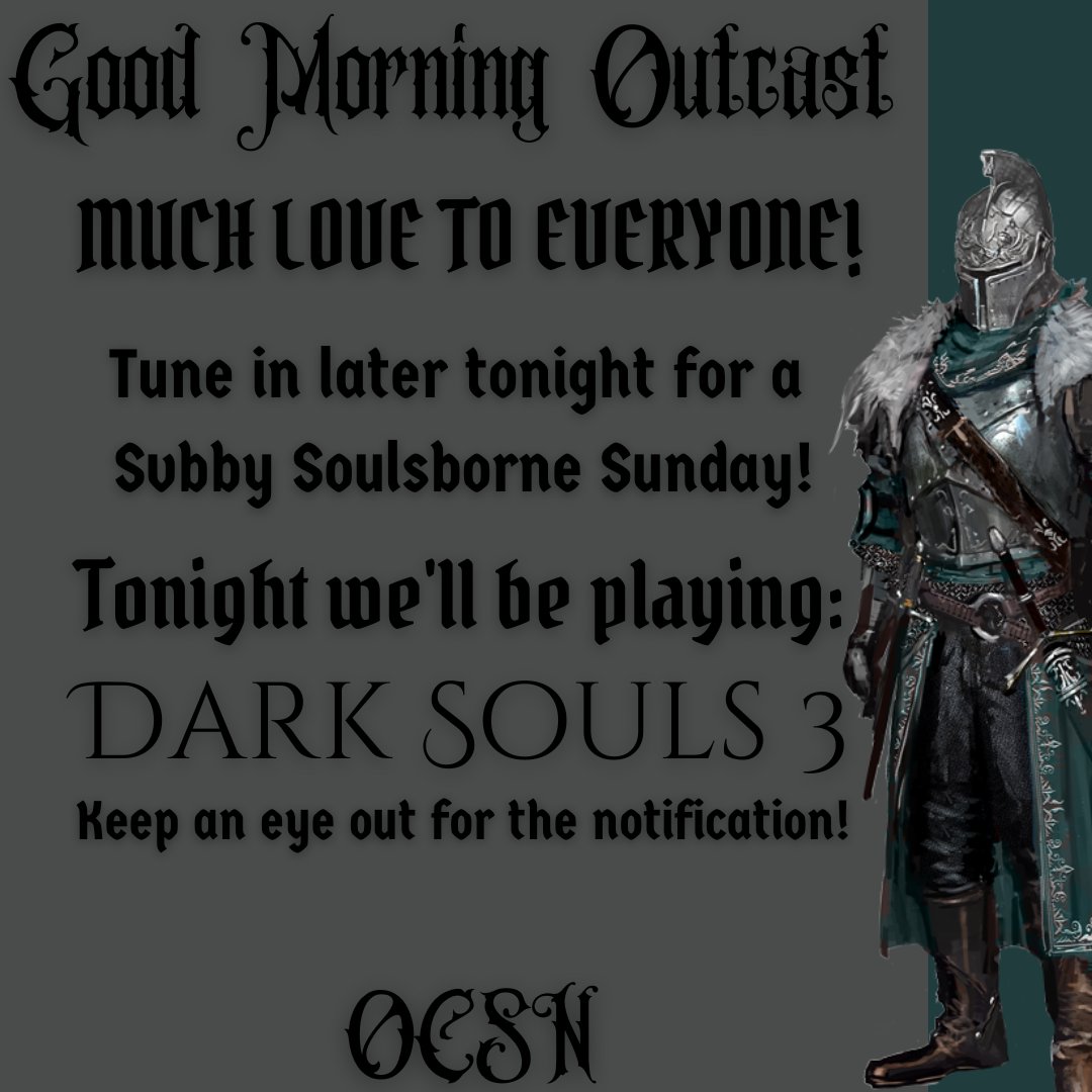 TherealSvbbeth_'s tweet photo. Good morning love twitter! Long time no see๐
Imma be live on the @OCSN_Community Twitch page later on tonight! Make sure yall keep an eye out ๐ Much Love! #SvbbywitDubby #DarkSouls3 #DS3Lvl1Run #OCSN #OCSNONTOP #OCSNCOMMUNITY https://t.co/SVAmCC6D8t