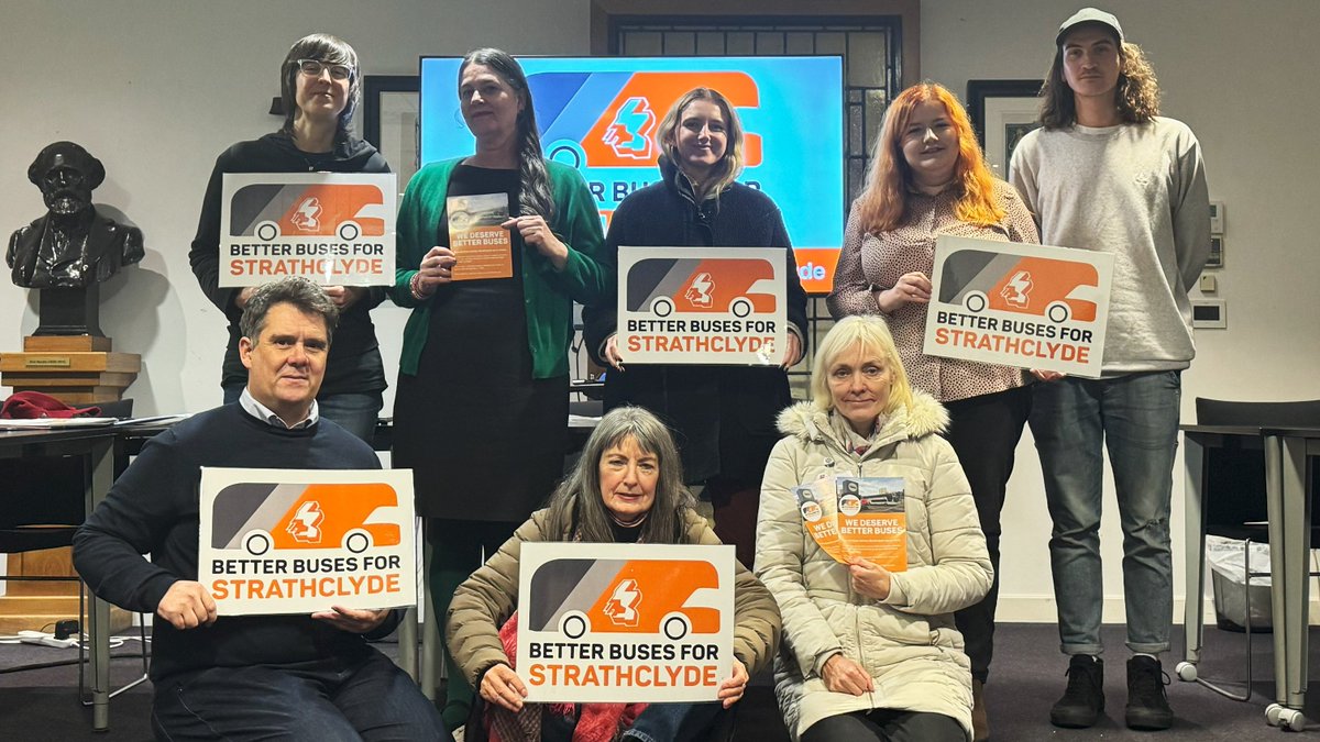 It was great to get the new <a href="/BetterBusesSPT/">Better Buses for Strathclyde</a> coalition together last week ✊🚍 
We're gearing up for our biggest ever Demonstration to Take Our Buses back into Public Control at @SPTcorporate HQ on Fri 15 Dec, 9am 
It's the people vs. the private bus company bosses 🤵💸 Join us!