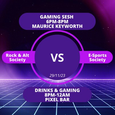Leeds Esports Society (@luu_esports) on Twitter photo This Wednesday we'll be hosting our Just Dance tournament with <a href="/luurocksoc/">Leeds Uni RockSoc</a> . Come dance the night away and the best dancer will win some prizes! Afterwards we'll be heading to Pixel Bar for a well earned post social drink and some gaming time on the consoles. This Wednesday we'll be hosting our Just Dance tournament with <a href="/luurocksoc/">Leeds Uni RockSoc</a> . Come dance the night away and the best dancer will win some prizes! Afterwards we'll be heading to Pixel Bar for a well earned post social drink and some gaming time on the consoles.