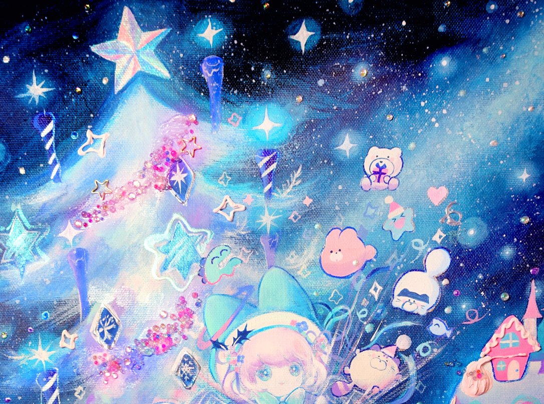 star (sky) 1girl star (symbol) hat starry sky space pink hair  illustration images