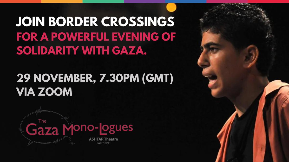 maritimeLDN's tweet photo. #TheGazaMonologues via https://t.co/5znNNhgc1h On November 29 : 7.30pm https://t.co/wGmdiaM34b
https://t.co/QTkuQRXk5P @border_crossings @ashtartheatre @BorderCrossingsTheatre @ashtartheatre @BorderCrossings @trevorblackman1 #AwardWinning #TrevorBlackmanNow #talkshowRT https://t.co/jxgILQURnz