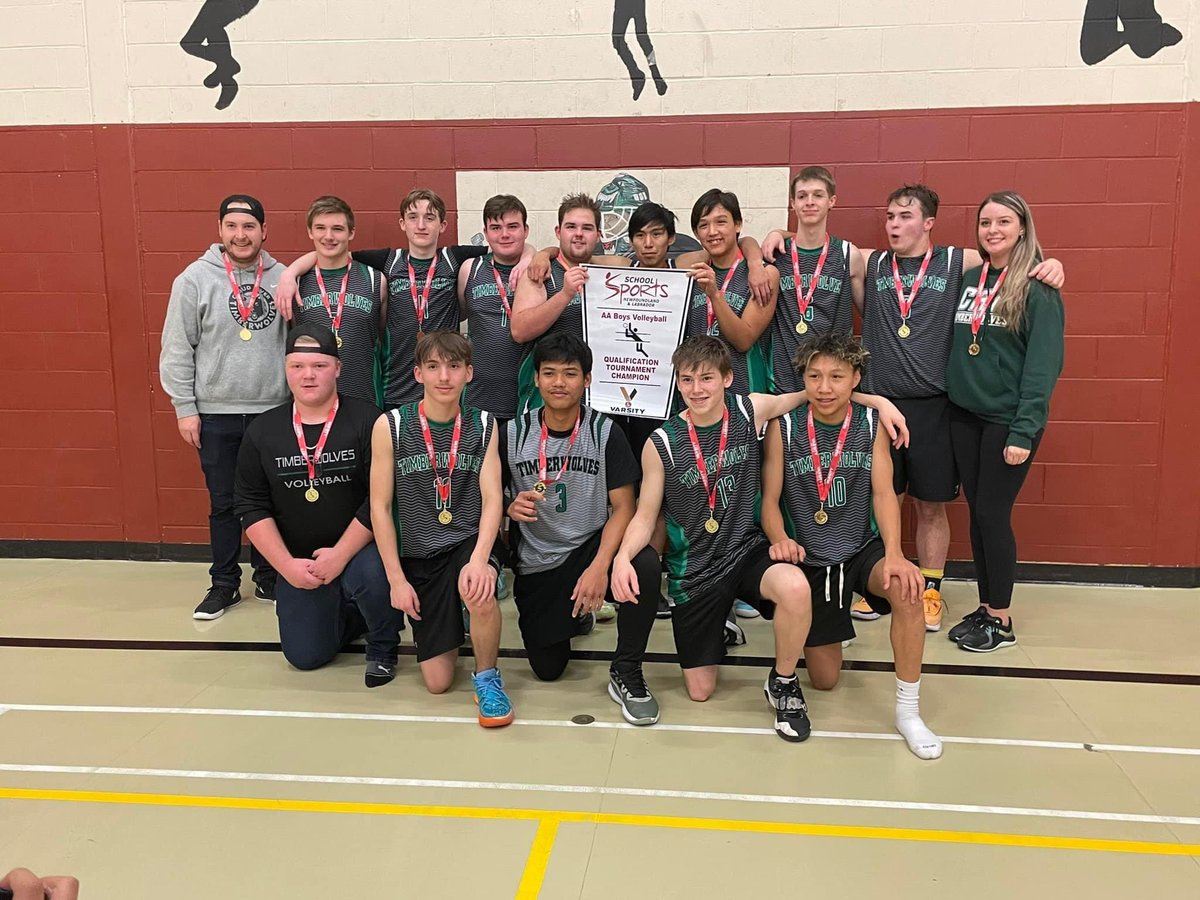 Our senior boys came away with 2A volleyball banner yesterday at home! The boys showed a great display of skill, sportsmanship and teamwork! Congrats to Colin for being named MVP! Good luck at provincials! <a href="/schoolsportsnl/">School Sports NL</a> 
#SSNLQUALIFIERS