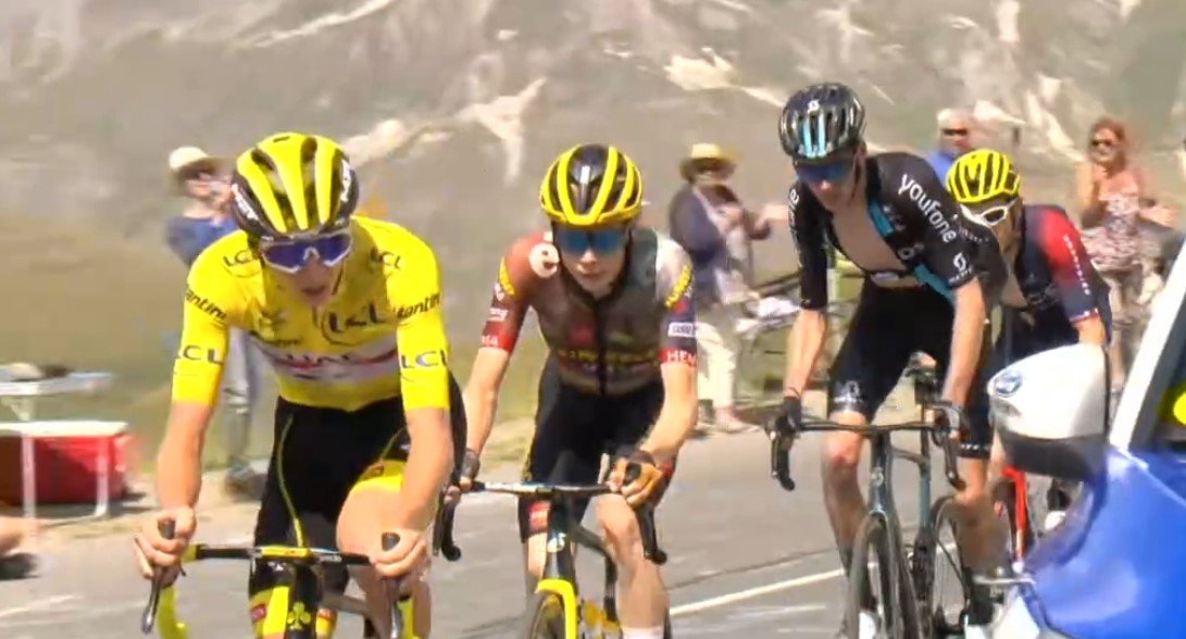 Momento en el que Pogacar suelta a Bardet y Thomas en el Galibier en el Toour 2022.
#TDF2022