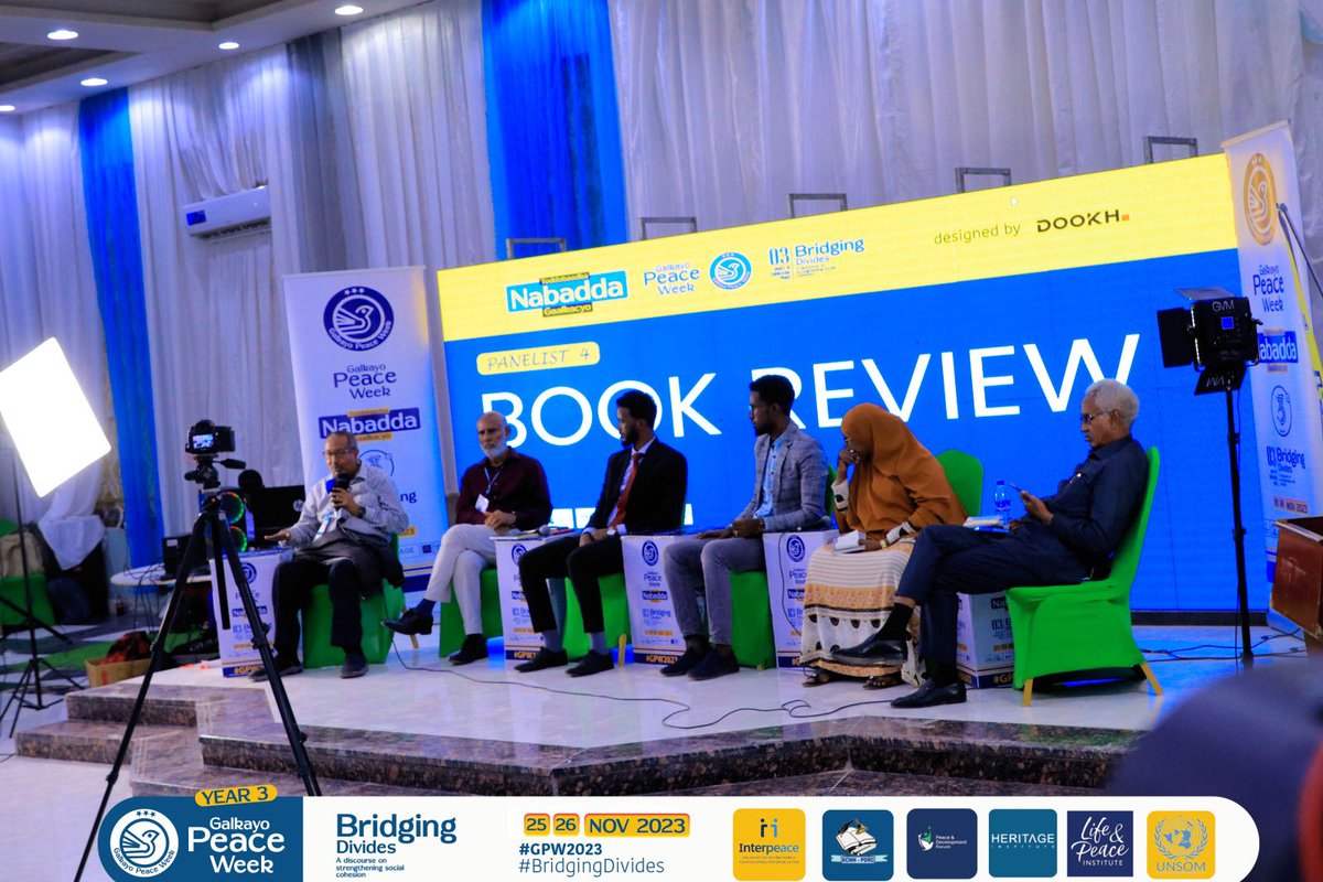GLKPW's tweet image. It sounds like an engaging book review session featuring Prof  Jurile, Prof Baafo, Dr. Bashir A. Bihi, State Minister Abdirahman Hayaan, and young author Farhia lama Filan. Bashiir Suuley's moderation is sure to add depth and guidance to this insightful discussion. #GPW2023