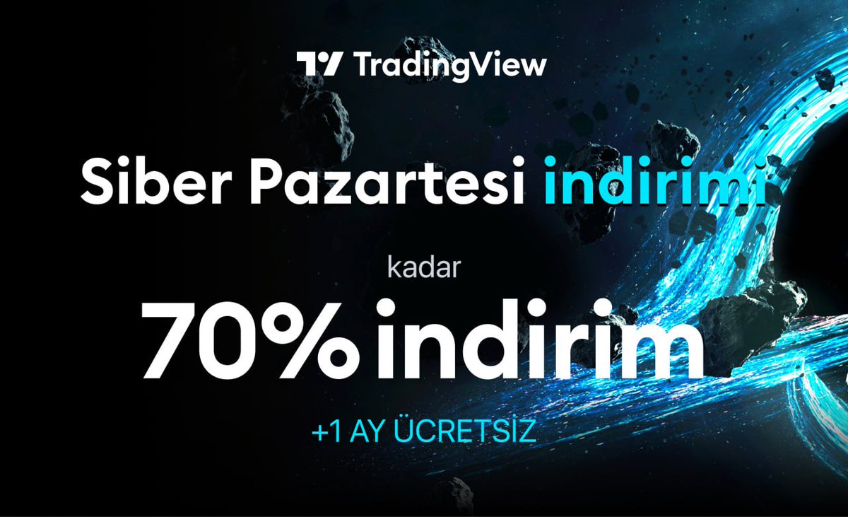 JET HIZINDA ÇEKİLİŞ

#TradingView Siber Pazartesi indirimini kutlamak için ben de 3 kişiye abonelik hediye ediyorum!

🎁 1 yıllık Premium
🎁 1 yıllık Plus
🎁 1 yıllık Essential

Katılamak için:
1️⃣ Takip: <a href="/tr_tradingview/">TradingView Türkiye 🇹🇷</a>  
2️⃣ Bir arkadaşını etiketle
3️⃣ RT+❤️

Sonuçlar yarın