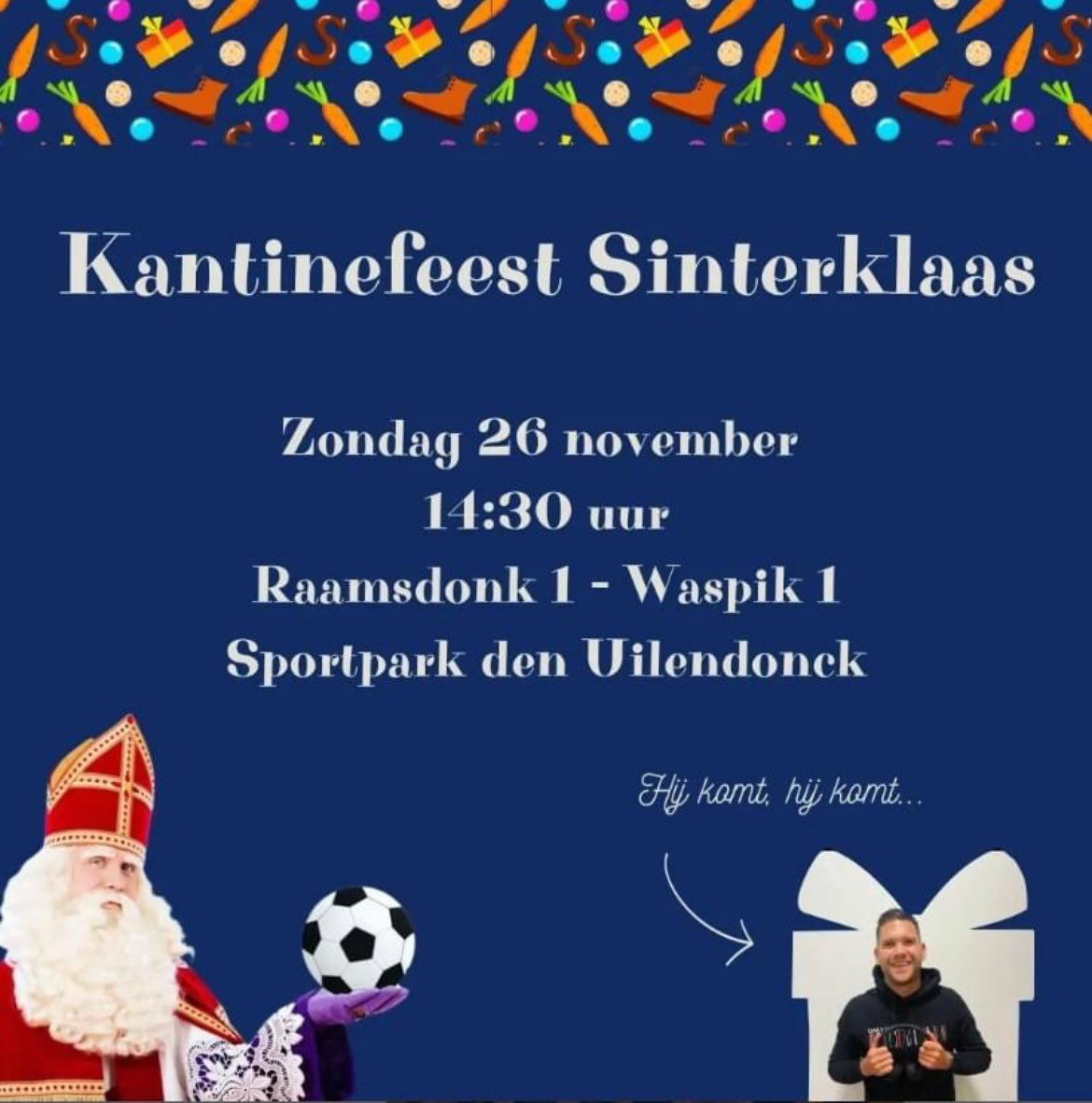 Er wordt vanmiddag gewoon om 14.30u afgetrapt in Raamsdonk. We spelen tegen de buren uit Waspik. <a href="/bndestemvoetbal/">BN DeStem Amateurvoetbal</a>