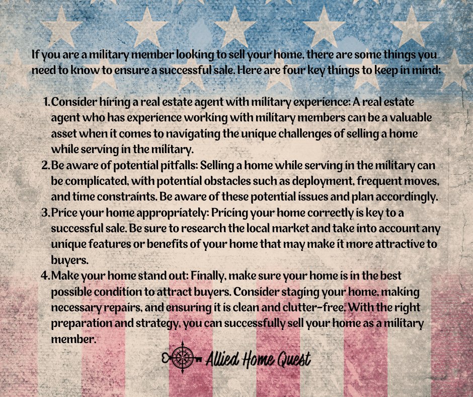 Are you planning to sell your home?! Here are a few tips! Contact me today to learn more! 

Mary Camuso
Exp Realty
540-287-4758

#alliedhomequest #merrycozyattheheartofmore #exprealtyva #homesellertips #MRP #militaryrelocation #military #prepyourhometosell #pcsmove