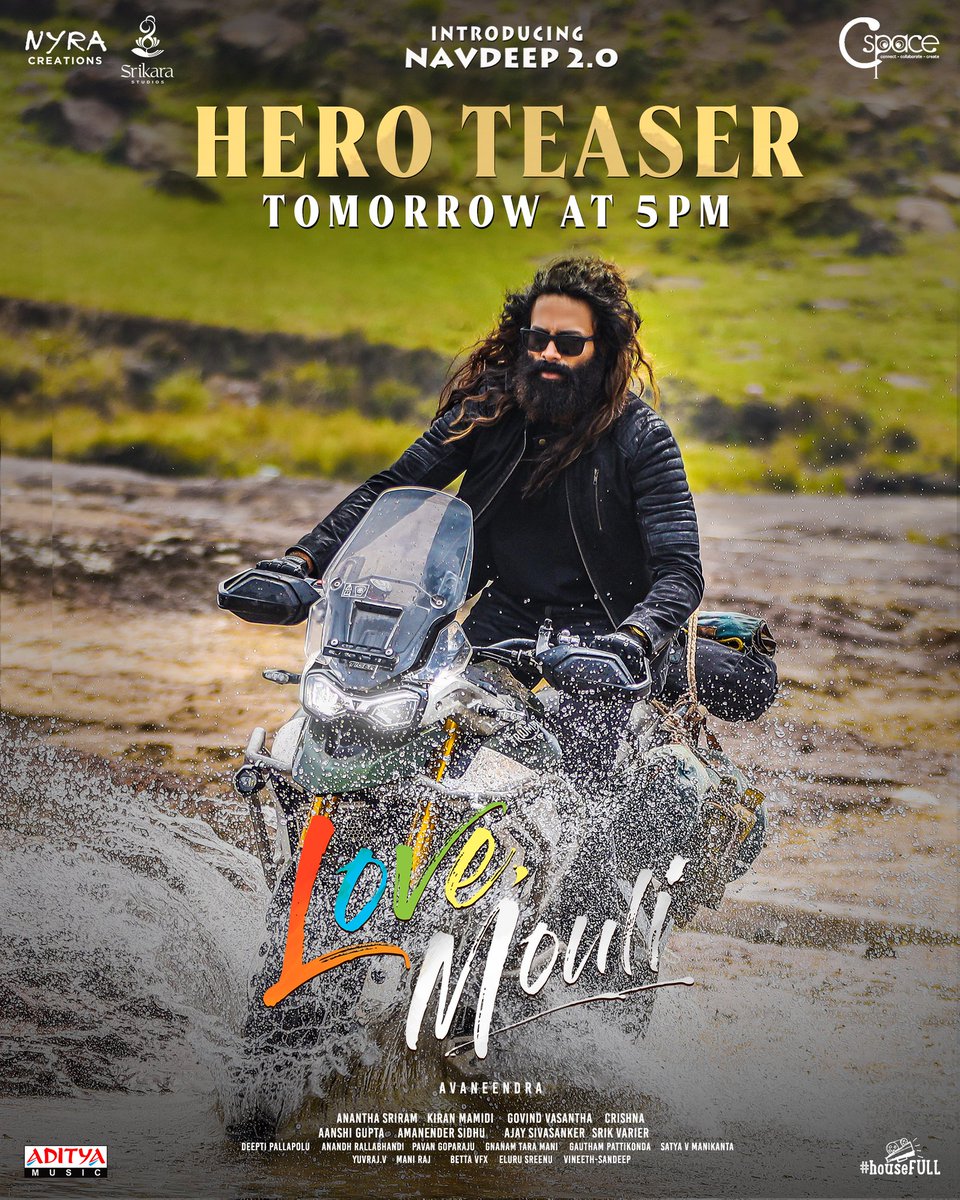 pnavdeep26's tweet photo. Meet the heart of #LoveMouli 

Introducing @pnavdeep26 2.0 in &amp; as #Mouli, a sneak peek you won’t wanna miss. Stay tuned!!

#HeroTeaser coming out tomorrow at 5PM!

@PankhuriGidwan1 @Love_Avaneendra @IananthaSriram @adityamusic
#NyraCreations @thaikudambridge @cspaceg https://t.co/XR0jBocPpY