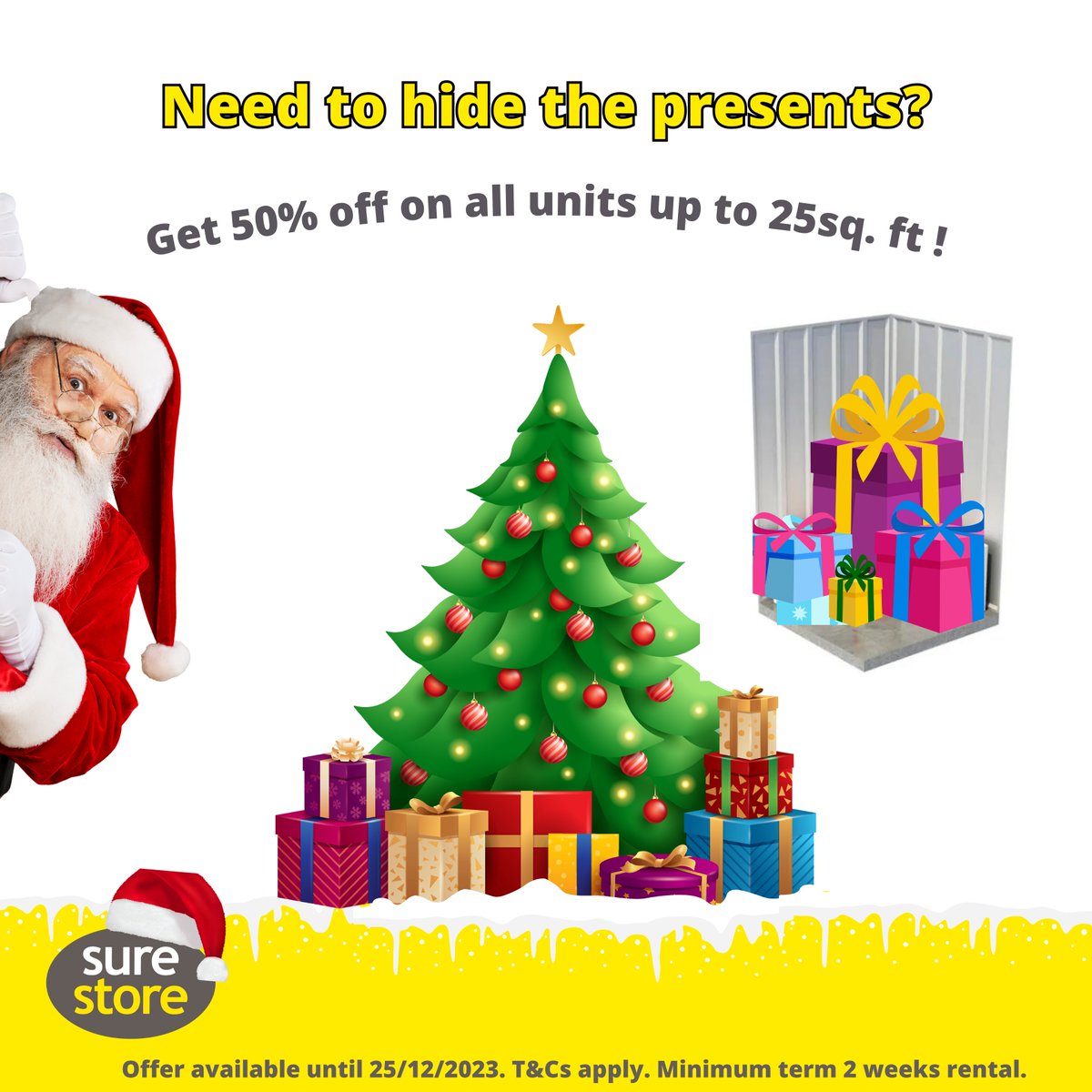 Struggling to find a good hiding place for the Christmas presents this year🎁? We've got a wide range of small units available right now, perfect for storing presents. Shhh we won't tell!🤫🎄