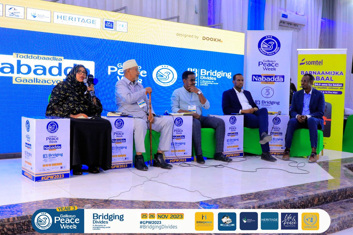 GLKPW's tweet image. Panel 5: addressing measures for better urban planning, effective flood response, and raising awareness, has begun. Mayor Hassan, Mayor Abdirahman, Aisha Gelle, and Prof Shirwac are among the panelists, with Abdirizak Khalif serving as the moderator. #GPW2023