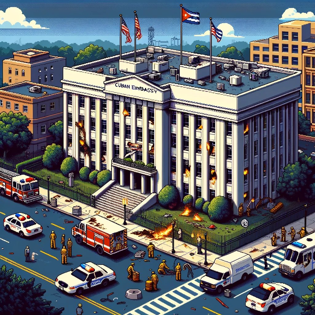 The Cuban Embassy in Washington, D.C., becomes the target of an attack with Molotov cocktails, marking a significant diplomatic incident. Urgent response and investigation underway. #CubanEmbassy #DiplomaticSecurity