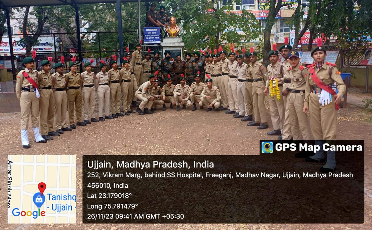 UjjainWarriors's tweet photo. @NccDteMPCG 
@NccIndore 
NCC DAY CELEBRATION 
Wreath Laying Ceremony by Cdts and PI staff  of 10 MP Bn NCC Ujjain at Shaheed Park Ujjain. https://t.co/K1hYExkwgI