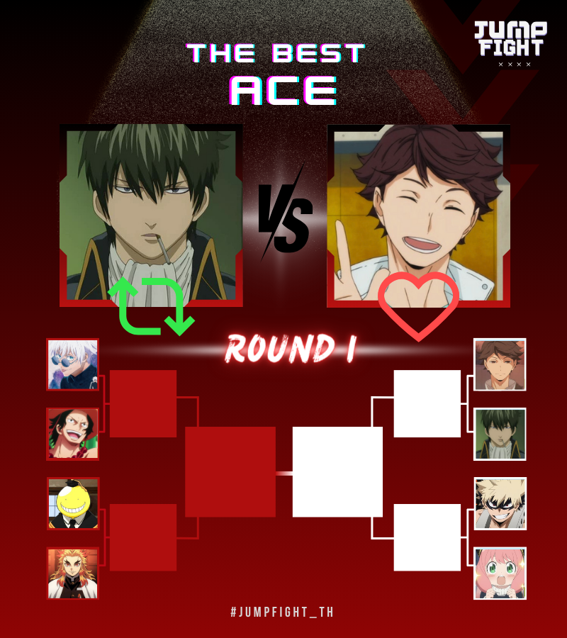 HQSportsdayTH's tweet photo. THE BEST ACE | Round 1 (1/2)
TEAM BLACK ⚫️

Retweet -> ฮิจิคาตะ โทชิโร่
Like -> โออิคาวะ โทรุ

*ขอความร่วมมือหลีกเลี่ยงการ Retweet โพสนี้หากไม่ต้องการโหวต / เชียร์ด้วยวิธี Quote แทน

🗓️Period: 26-28 Nov (🕗8 PM, TH)

#JUMPFight_TH https://t.co/xW3wC2mq5L