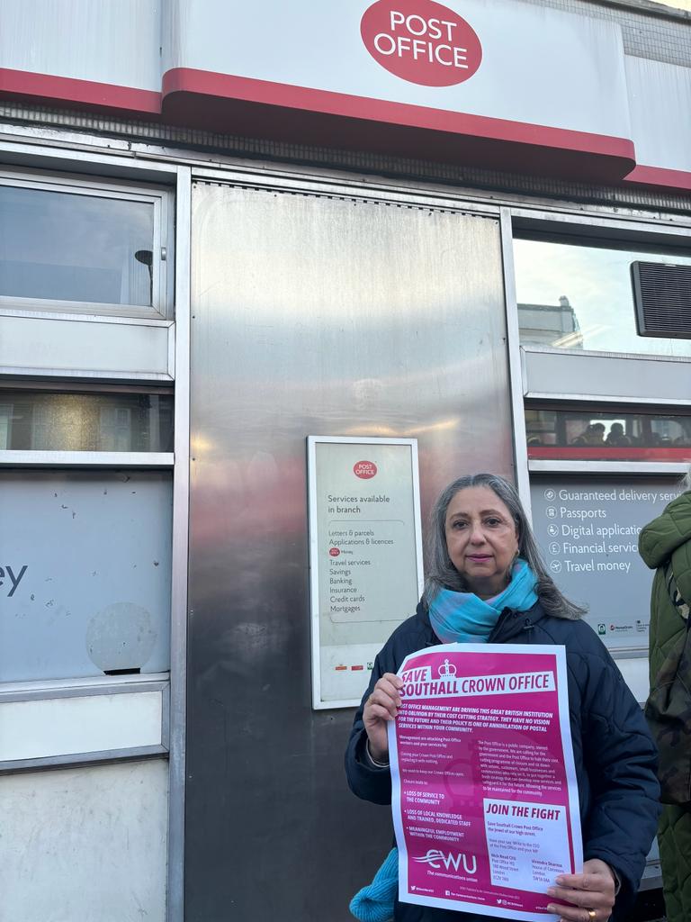 Southall's Crown Office, a cornerstone of our community, is under threat of closure. Residents are facing the annihilation of crucial postal services. I'm fighting alongside @CWUNews to save it from closure. Join the movement to #SaveSouthallCrownOffice! #Jasbir4GLA