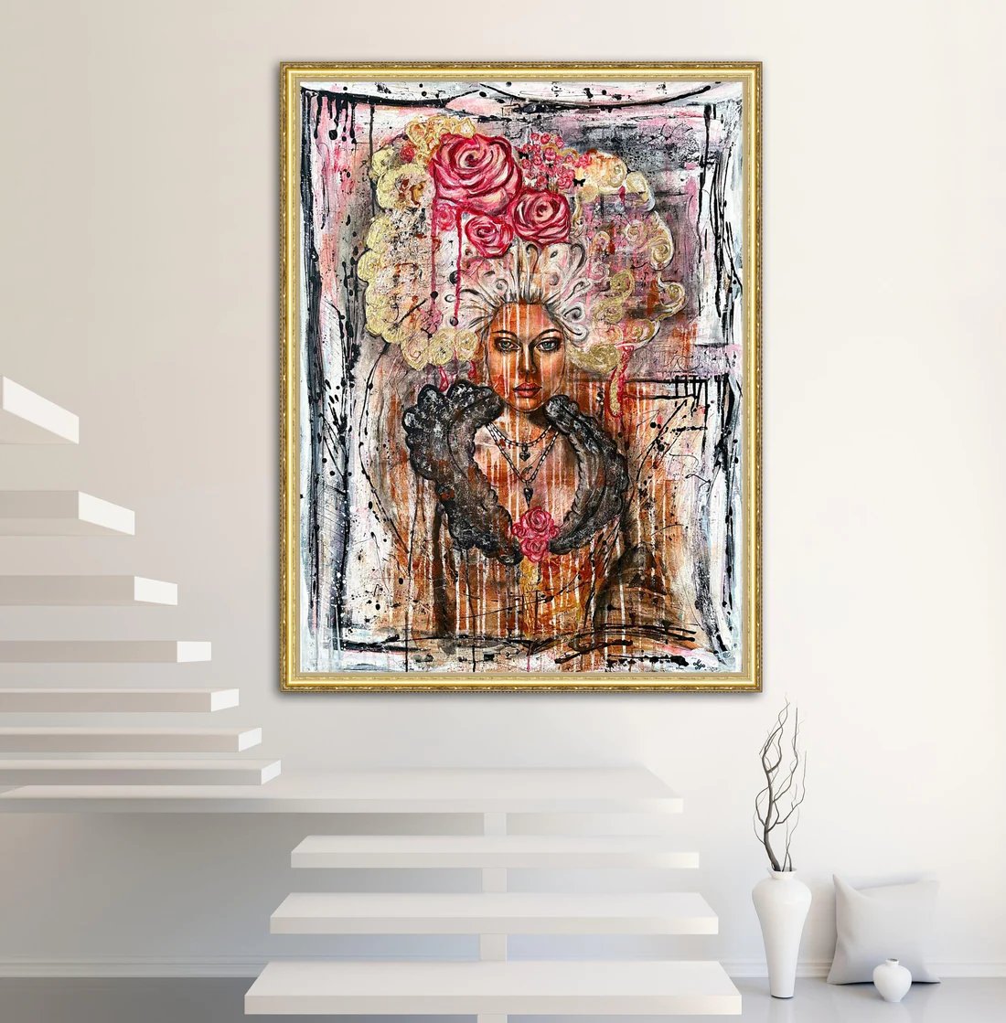 \'Queen of Spades - Original Painting on Large Canvas\' 
#ArtPrintDiscounts #StylishHomes #InteriorArtistry #HomeDecor #CyberMondayDeals 
artcursor.com/products/queen…