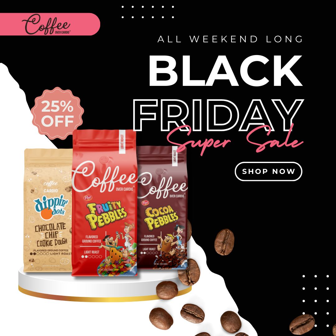 Fruity Pebbles, Cocoa Pebbles, Cookie Dough, Chocolate Donut....and so much more. Your coffee cabinet will thank you!
Head on over to the link in our bio to stock up on all your coffee needs!
.
.
.
#CoffeeOverCardio #FlavoredCoffee #FruityPebbles #CocoaPebbles #CoffeeRoasters
