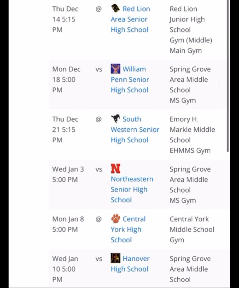 DenylaHandy's tweet image. Here is my school 2023-2024 girls basketball schedule, im so excited for this season to begin! First game is on Thursday 12/30! Come Watch a game🏀 #springgroveareaschooldistrict
#springgrovemiddleschool #Letsgorockets🚀@SGHSgirlsbball