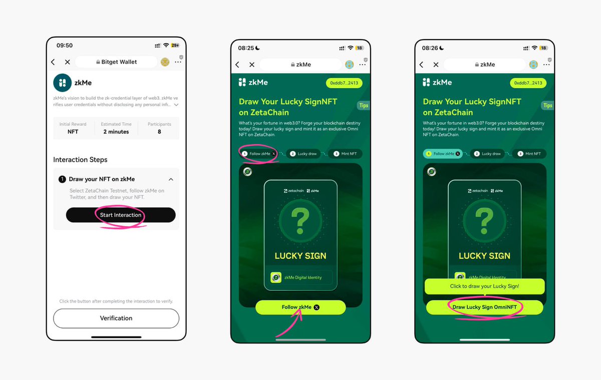 gemforest007's tweet photo. İşlemi tamamladıktan sonra proje sayfasına dönün ve NFT'yi almak için "Doğrula"ya tıklayın. Bu etkileşimin ödüllerini kontrol etmek için "NFT'yi Görüntüle"yi seçin. https://t.co/rLxKw9CiDE