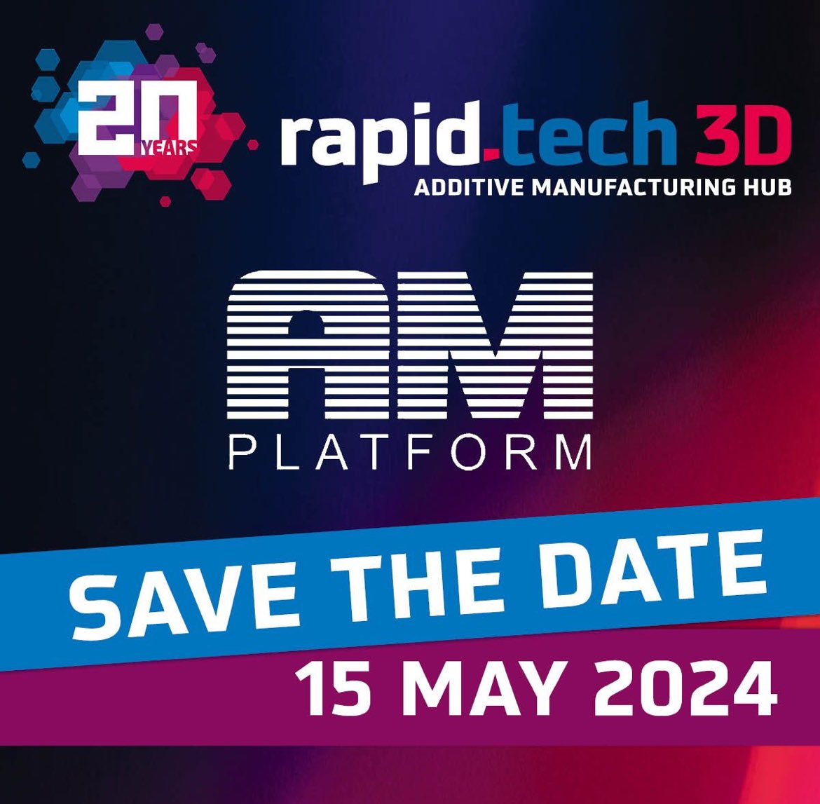 SAVE THE DATE 📢 
The next European AM platform meeting will be held on 15 May 2024 at <a href="/rapidtech_3d/">rapid.tech 3D</a> in Erfurt-Germany! Looking forward to welcome stakeholders from all over Europe to enrich the exchange of industrial development, Knowledge &amp; networking #AdditiveManufacturing
