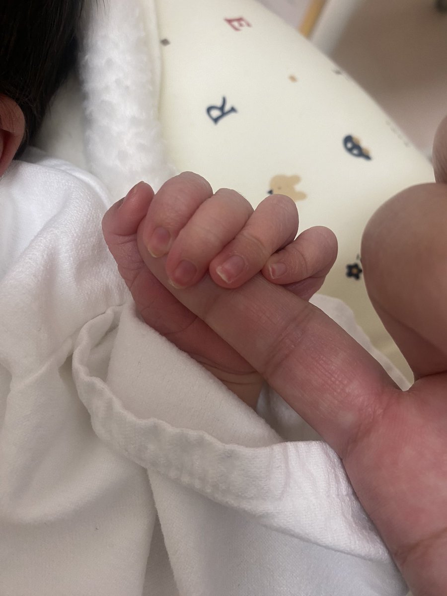 napochi525's tweet photo. こちらでもご報告☆
11/24(金)19:59第1子女の子無事に産まれました。
陣痛がまぢで意識遠のくくらい痛くて手足痙攣してましたが、ピークの陣痛1時間から分娩台上がってから30分弱程で爆誕しました🫶お腹の中で頻繁にしゃっくりしてた娘は出てきてからもしゃっくりの頻度多めですw https://t.co/JFYIU1Zi9I