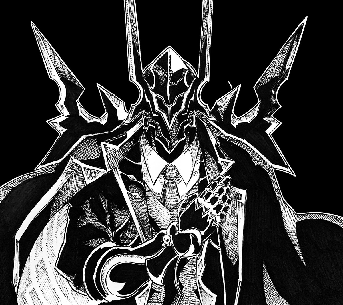 #ブラックフライデーなのでブラックの作品をあげる 1枚目:黎明卿ボンドルド(メイドインアビス) 2枚目:サムライソード(チェンソーマン) 3枚目:キルザエル(シャドウバース) 4枚目:和泉十七夜(マギアレコード)