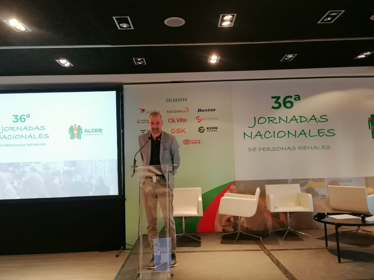 Fed. Nac. ALCER oficial (@fnalcer) on Twitter photo Clausura las 𝟯𝟲ª 𝗝𝗼𝗿𝗻𝗮𝗱𝗮𝘀 𝗡𝗮𝗰𝗶𝗼𝗻𝗮𝗹𝗲𝘀 𝗱𝗲 𝗣𝗲𝗿𝘀𝗼𝗻𝗮 𝘀 𝗥𝗲𝗻𝗮𝗹𝗲𝘀, nuestro presidente <a href="/danizurro/">Dani gallego</a> : "Gracias por el esfuerzo de estar aquí. Buena salud renal, buen regreso y nos vemos el año que viene en un destino sorpresa” Clausura las 𝟯𝟲ª 𝗝𝗼𝗿𝗻𝗮𝗱𝗮𝘀 𝗡𝗮𝗰𝗶𝗼𝗻𝗮𝗹𝗲𝘀 𝗱𝗲 𝗣𝗲𝗿𝘀𝗼𝗻𝗮 𝘀 𝗥𝗲𝗻𝗮𝗹𝗲𝘀, nuestro presidente <a href="/danizurro/">Dani gallego</a> : "Gracias por el esfuerzo de estar aquí. Buena salud renal, buen regreso y nos vemos el año que viene en un destino sorpresa”