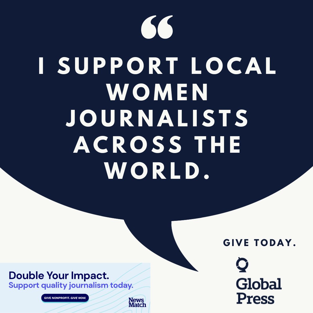 Support local journalism. Support local women journalists. Support Global Press.  

Your donation will be matched 1:1 via Newsmatch! 

bit.ly/46lD17T  #newsmatch2023