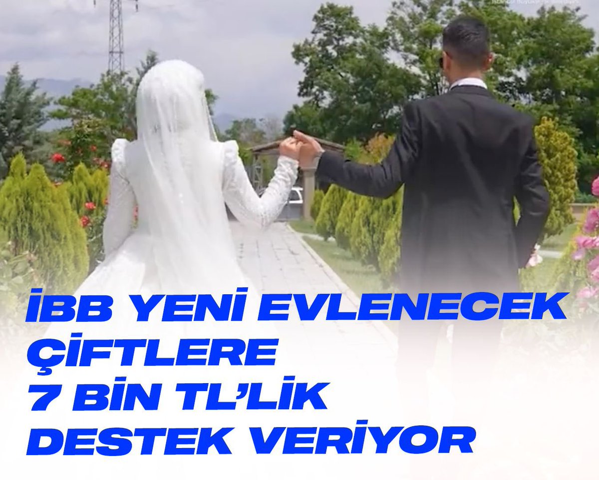 İBB, 7 bin TL’lik evlilik desteğiyle 7 bin 135 çiftin yuva kurmasına katkı sundu. m.istanbulsenin.istanbul/ed