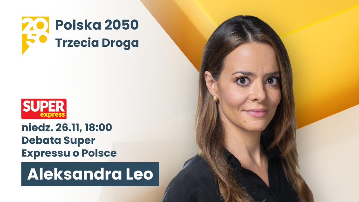 Zapraszamy na dzisiejsze spotkanie medialne z #AleksandraLeo o 18:00 w @se_pl #PL2050wMediach