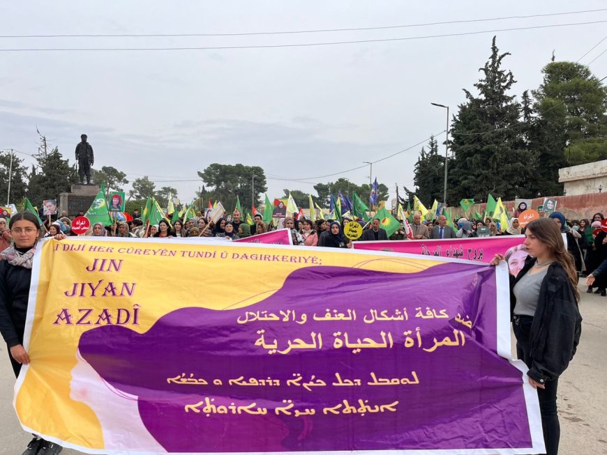 On the occasion, of the international day for the suppression of violence against women, the 25th November, In Rojava thousands of women went in the streets to defend their right.
#women 
#25November  
#Rojava