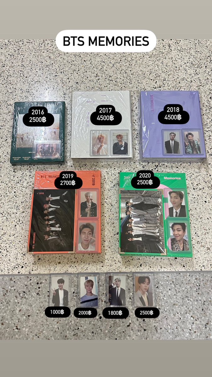 monomonis's tweet photo. 💟พร้อมส่ง💟

BTS Memories 2016, 2017, 2018, 2019, 2020 DVD, Bluray นัมจุน RM, จีมิน Jimin, เจโฮป Jhope

📌ราคาตามภาพ
📌สภาพสะสม ส่วนใหญ่ไม่มีตำหนิ ถ้ามีตำหนิจะแจ้งให้ทราบก่อน 

✉️ส่งฟรี

#ตลาดนัดบังทัน #ตลาดรถไฟบังทัน #การ์ดบังทัน #ของสะสมบังทัน https://t.co/LR9GCW4fAM