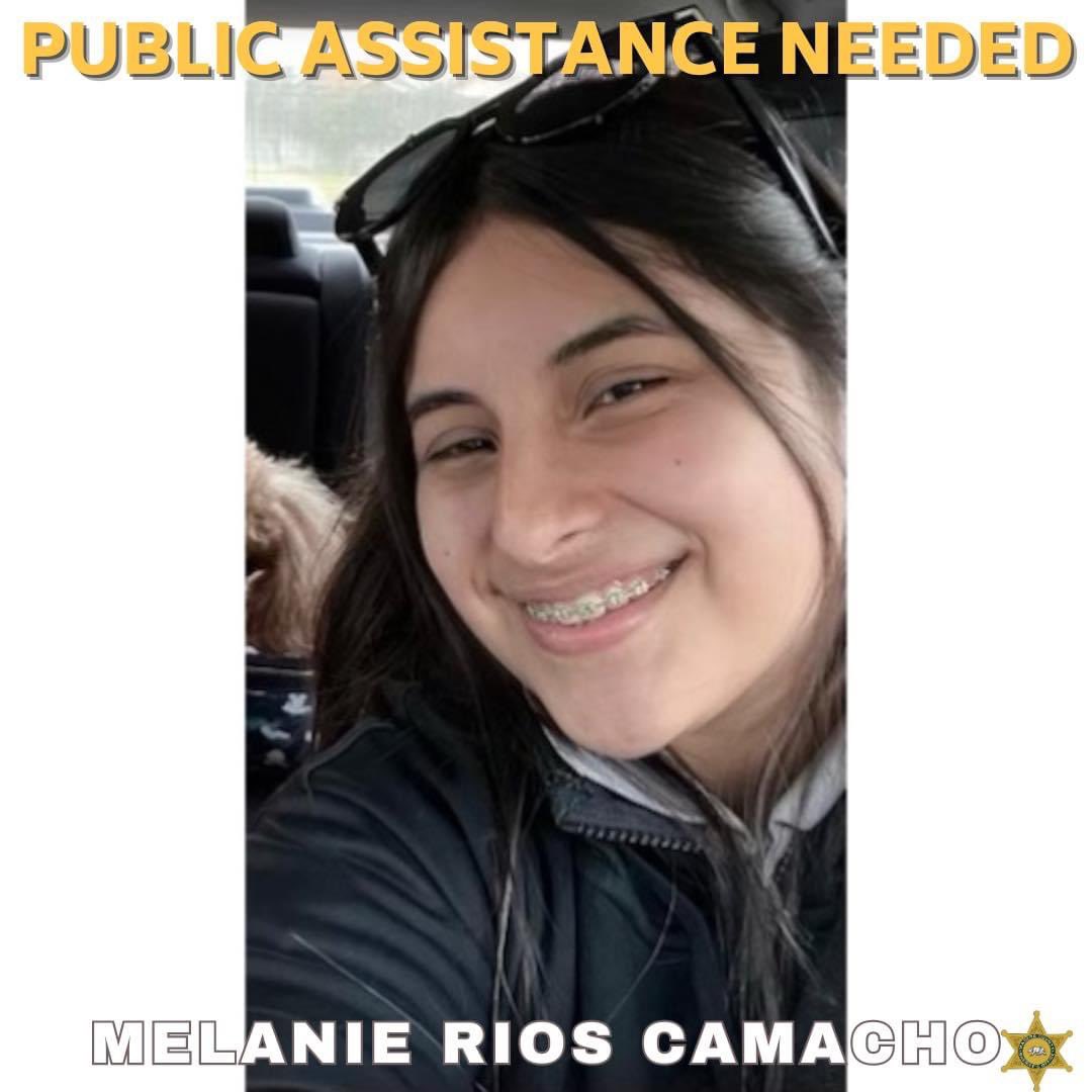 Melanie Stephanie Rios Camacho 🚨 MISSING 🚨  #BOLO 👀 Firebaugh, California

SUSPICIOUS CIRCUMSTANCES MISSING PERSON INVESTIGATION 

The Madera County Sheriff’s Office is requesting the community’s help in locating a missing at-risk adult, 19 year old Melanie Stephanie Rios