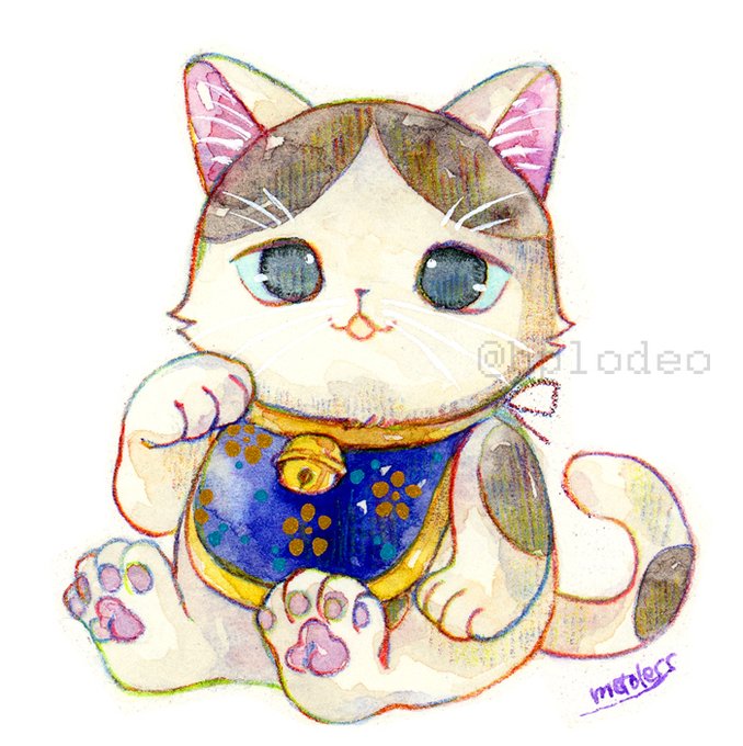 #いいフォローの日 なので、 #この際だからフォローしてみませんか 透明水彩で猫ちゃんを描きます 