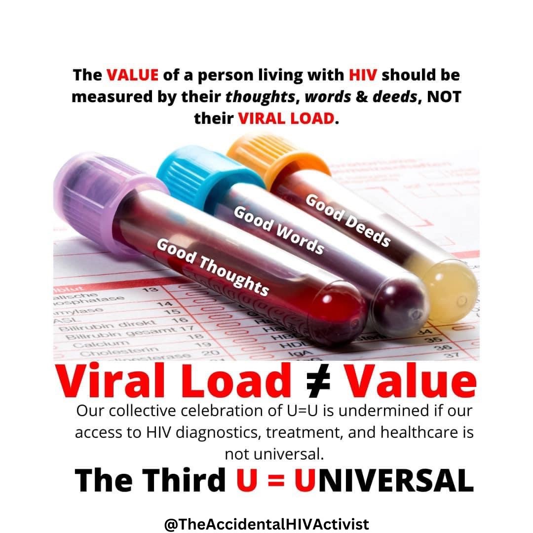 AccidentalHiv's tweet image. #ViralLoadDoesNotEqualValue 
 
The third U=Universal!!

#NoOneLeftBehind
#EqualAccessForAll
#UequalsUequalsU
#UequalsU
#HIVAIDSAwarenessWeek
#WorldAIDSDay