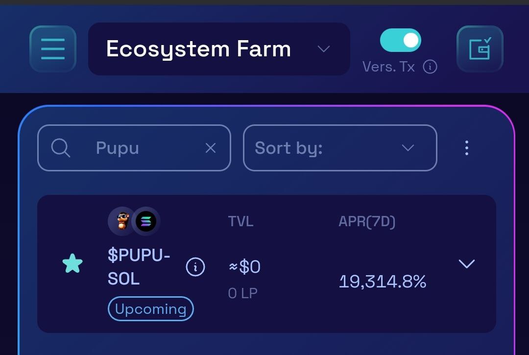 You guys late for $BONK $PONK $DONK don't be sad $PUPU here to bring you guys more cool thing

Here we go FARM POOL is live now. Get your seat now and enjoy it🔥🔥🔥

raydium.io/pools/

#FARM #Solana #SolanaSeason