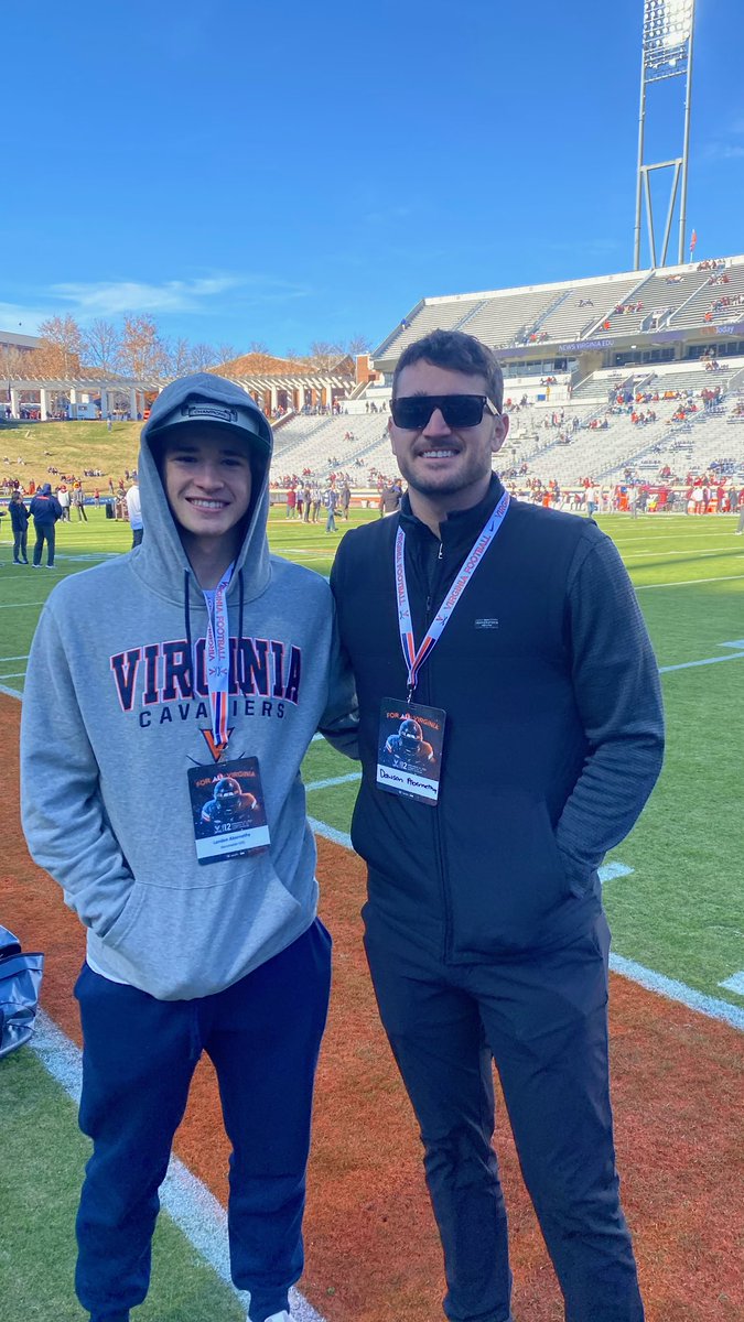 Thanks to <a href="/UVAFootball/">Virginia Football</a> for having me!  
@lancer_footbal <a href="/undefeatedqbt/">Undefeated Quarterback Training</a> <a href="/mdotbell_/">Malcolm Bell</a>  @taylor_lamb11