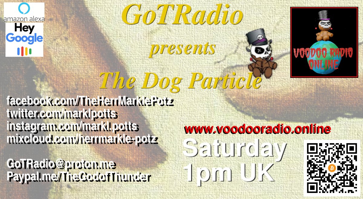 marklpotts's tweet image. #TheDogParticle @radio_voodoo  
#ProgFest

@DerGenerator  #UK #BlindFaith #Supertramp #MottTheHoople #KingCrimson #Kraftwerk #RickWakeman #Colosseum #uriahheep #IanGillanBand

mixcloud.com/herrmarkle-pot…

GoTRadio@Proton.Me
PayPal.Me/TheGodofThunder 
or Bitcoin