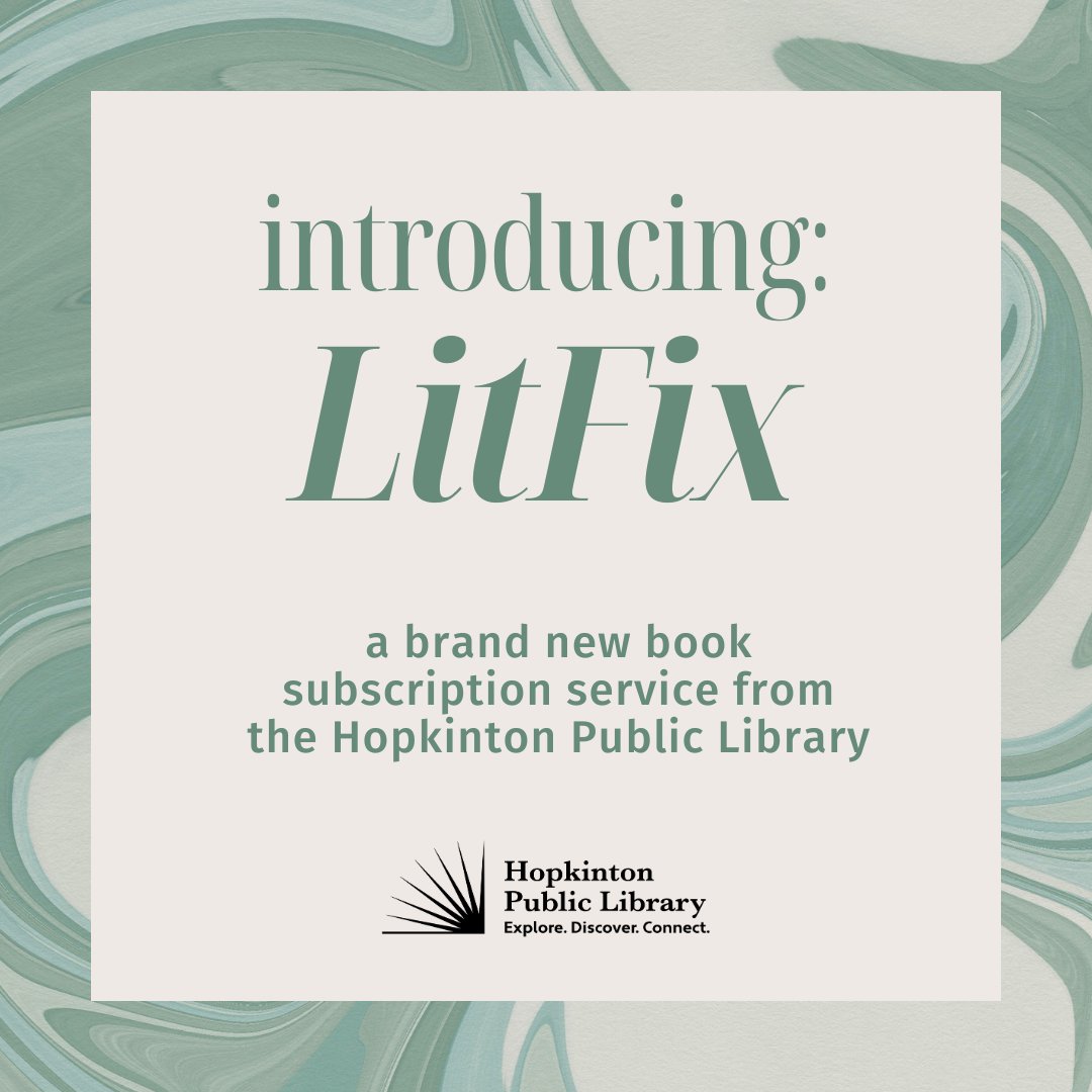 We're excited to announce LitFix, our new book subscription service launching January 2024! 

Visit our website for more info and to register:

hopkintonlibrary.org/what-we-offer/…