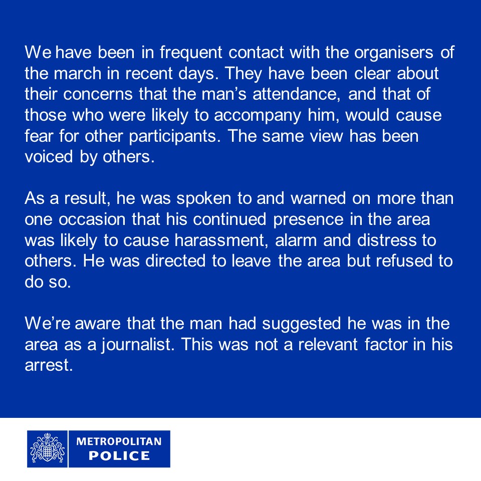 Metropolitan Police tweet media
