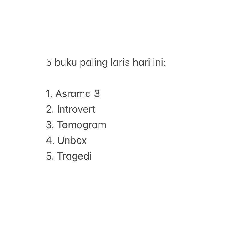 KedaiFixi's tweet photo. Top 5 hari ini. Terima kasih! @MuhammadFatrim @abstrakim @yo_sapit @AriffAdlyyy @IsmiFaIsmail https://t.co/DN6WMWNOs0