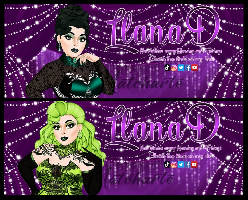 Custom Artwork for <a href="/Llana_Damon/">Llana_D</a> my Loves.
Subscribe to her <a href="/YouTube/">YouTube</a> channel: youtube.com/@LlanaD

Open for Commission. Direct message for inquiry.
#customARTcommission #Matcharte #FacebookBanners