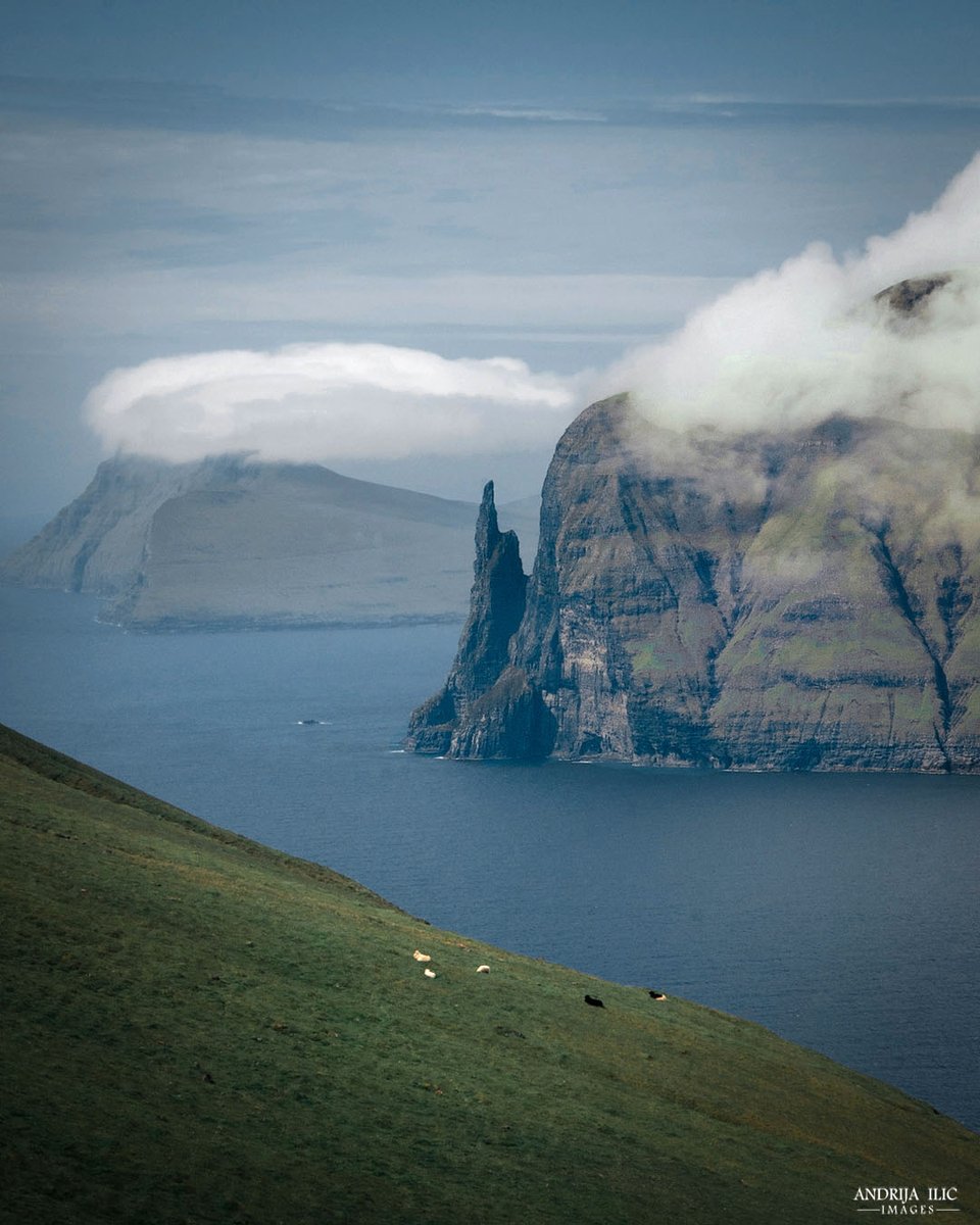 Trøllkonufingur rock, known in English as a Witch's Finger
Vágar island 📍 Faroe Islands

#faroeislands  #photography  #travelblog #phototour