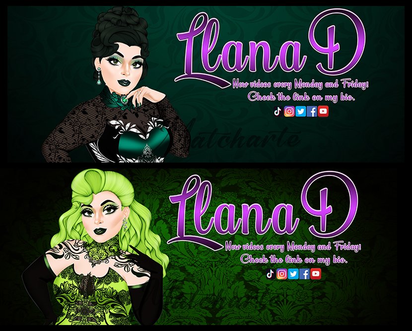 Custom Artwork for <a href="/Llana_Damon/">Llana_D</a> my Loves.
Subscribe to her <a href="/YouTube/">YouTube</a> channel: youtube.com/@LlanaD

Open for Commission. Direct message for inquiry.
#customARTcommission #Matcharte #FacebookBanners