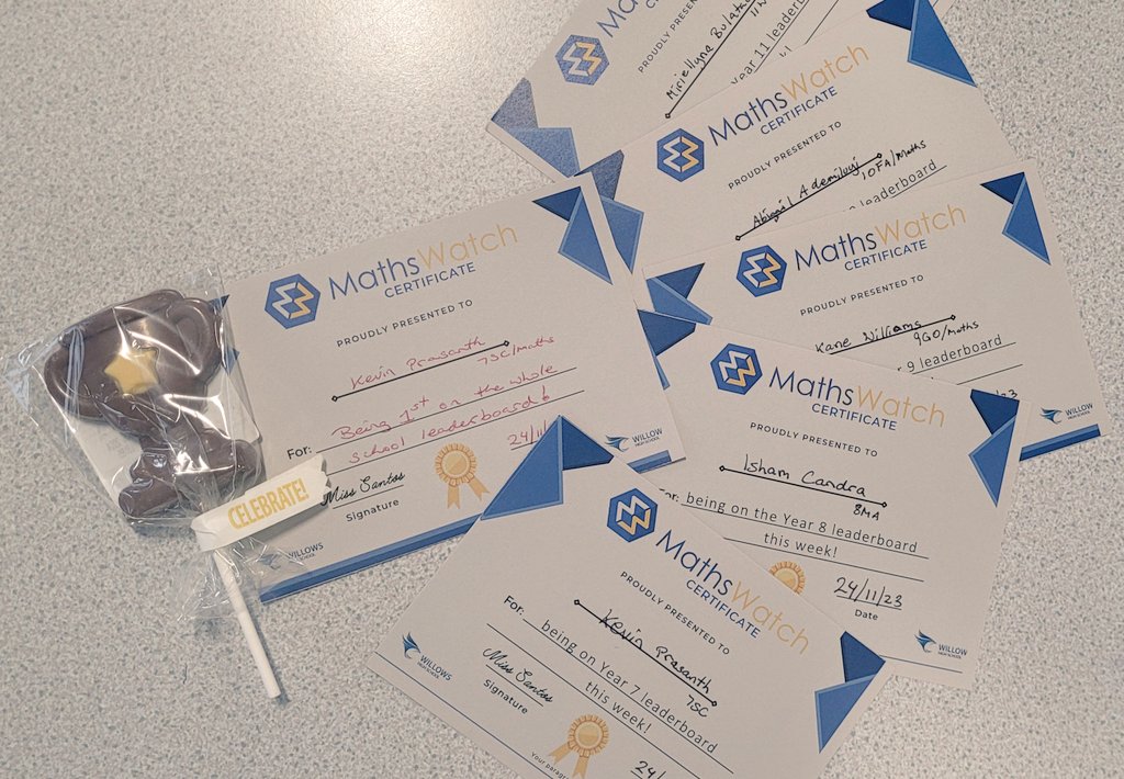 _MissSantos13's tweet photo. 🏆Willows Mathswatch Leaderboard🏆

Congrats to @willowshigh students who made it on the leaderboard this week. Well done on your continuous efforts!

#homeworkcompleted✅
@hAitbrahim17 @mathemagician78 https://t.co/TqasEfiZuB